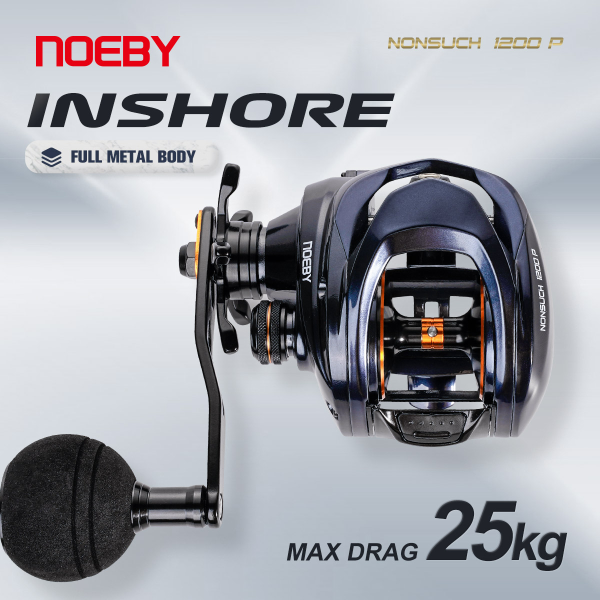 Electric Fishing Reel - Noeby Inshore Baitcasting Fishing Reel 25kg