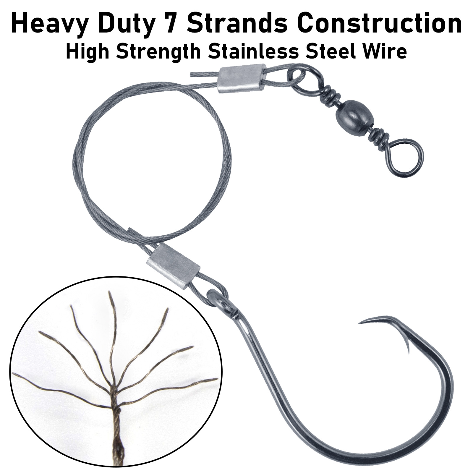 Snell Fishing Rig - 5pcs Surf Fishing Rig with 1/0-10/0