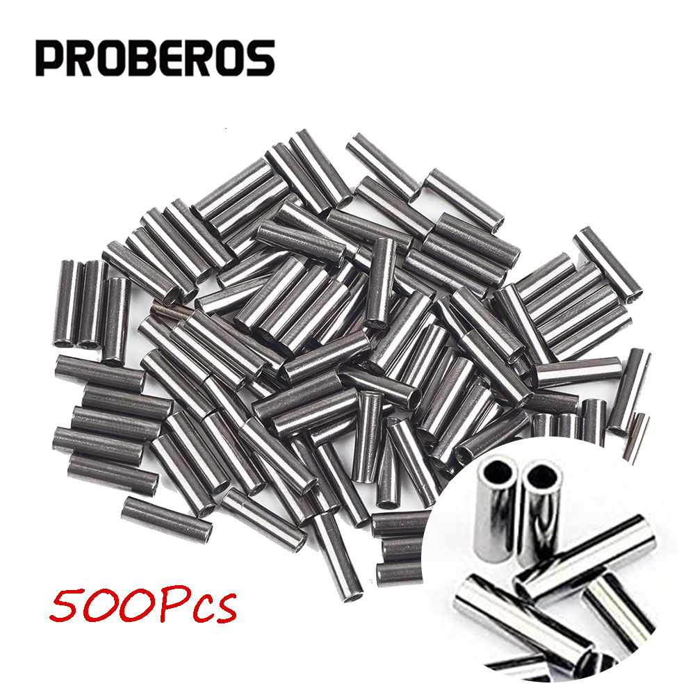 Fishing Equipment For Beginners - 500Pcs Fishing Single Barrel Crimping Sleeves