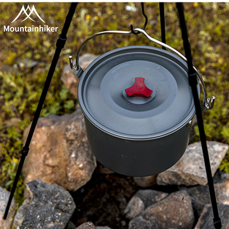Fishing Equipment Kitchener - MOUNTAINHIKER 4L Camping Hanging Pot Cookware