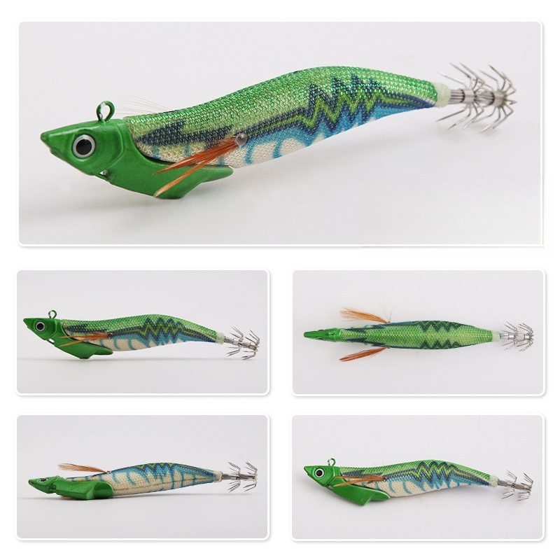 1 Pc Luminous Wood Shrimp Squi - đánh giá và giá Fishing Equipment Clearance