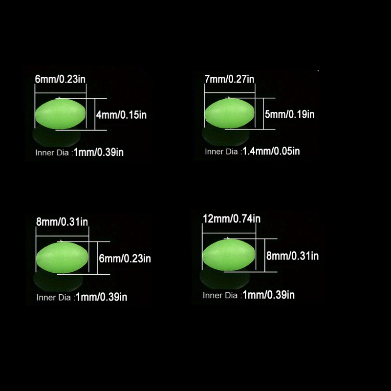 100pcs/lot Oval Night Luminous - đánh giá và giá Night Float Fishing