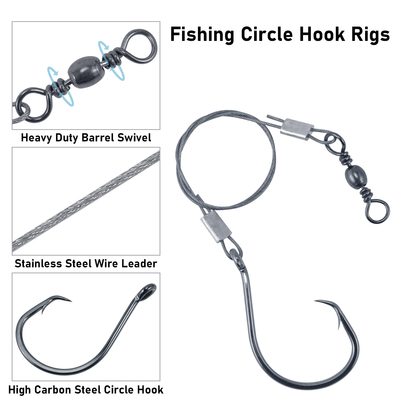 5pcs Surf Fishing Rig with 1/0 - đánh giá và giá Snell Fishing Rig