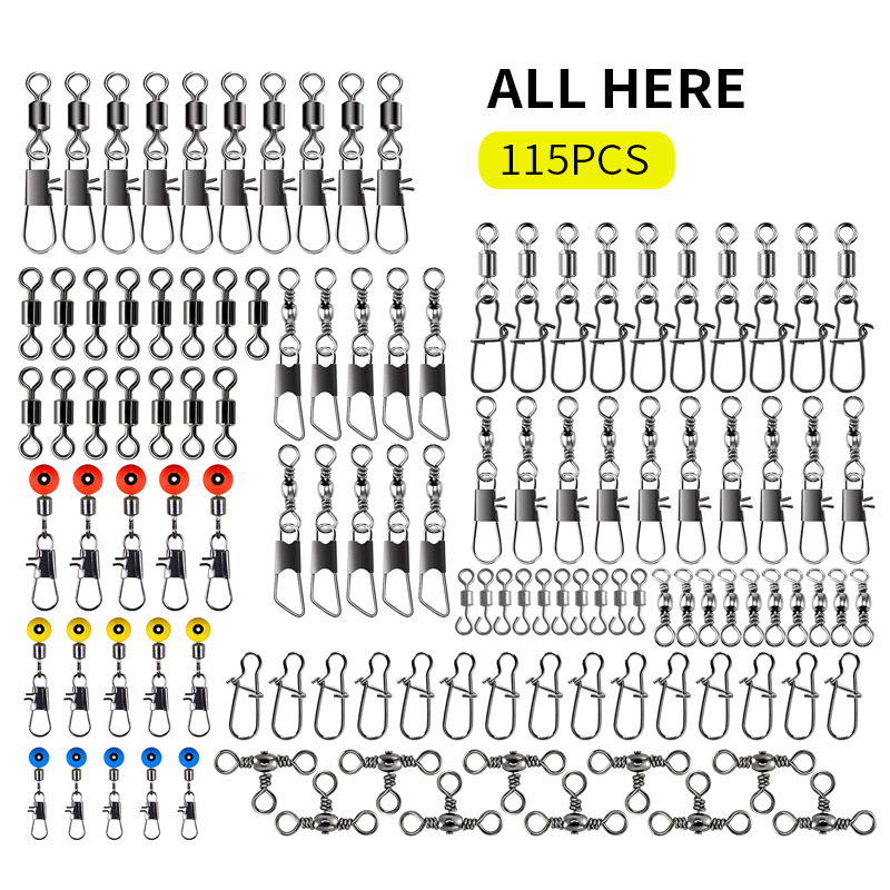 115pcs Fishing Swivel Connecto - đánh giá và giá Fishing Equipment Set
