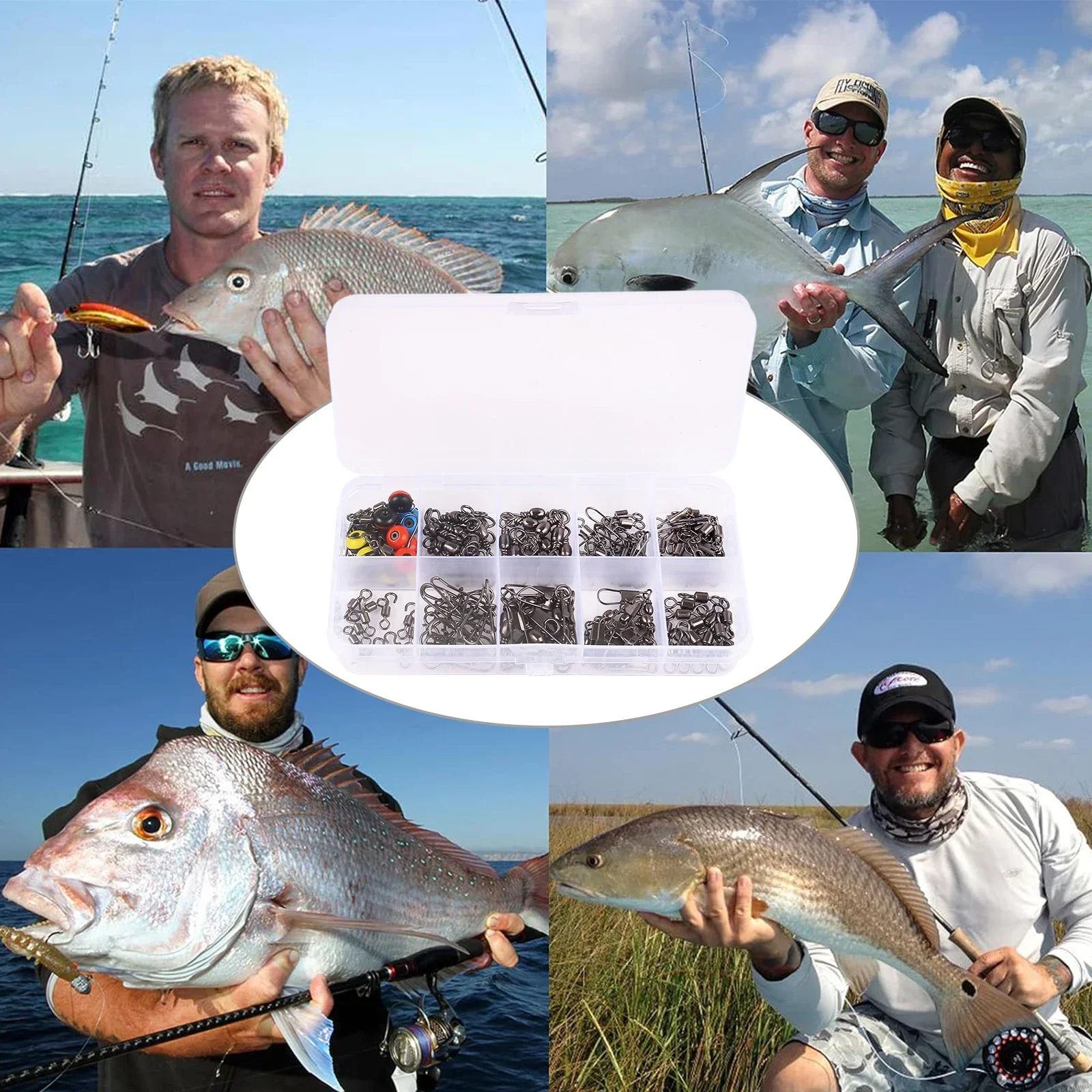 115pcs Fishing Swivel Connecto - đánh giá và giá Fishing Equipment Set