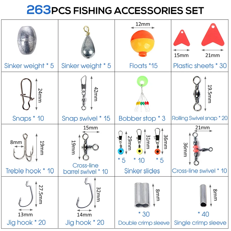 263pcs Outdoor Fishing Accesso - đánh giá và giá Fishing Equipment Set