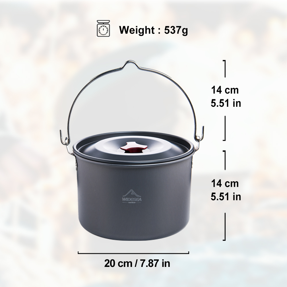 Widesea 4L Cắm Trại Treo Nồi N - đánh giá và giá Fishing Equipment Kitchener