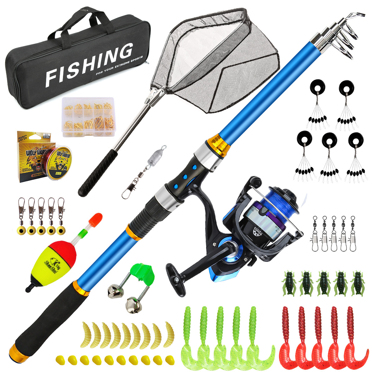 2.1-3.6M Telescopic Glass Fibe - đánh giá và giá Fishing Equipment For Kids