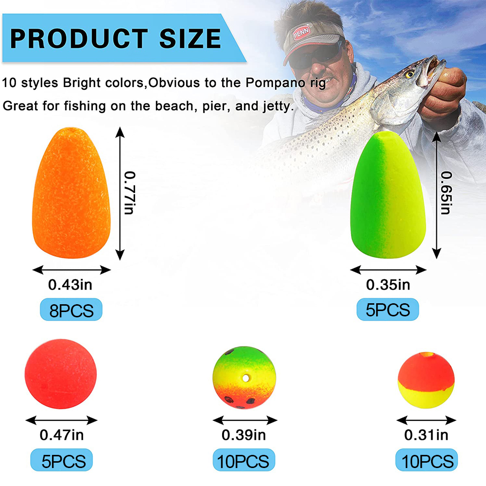 138 Chiếc Pompano Giàn Nổi Hạt - đánh giá và giá Snell Fishing Rig