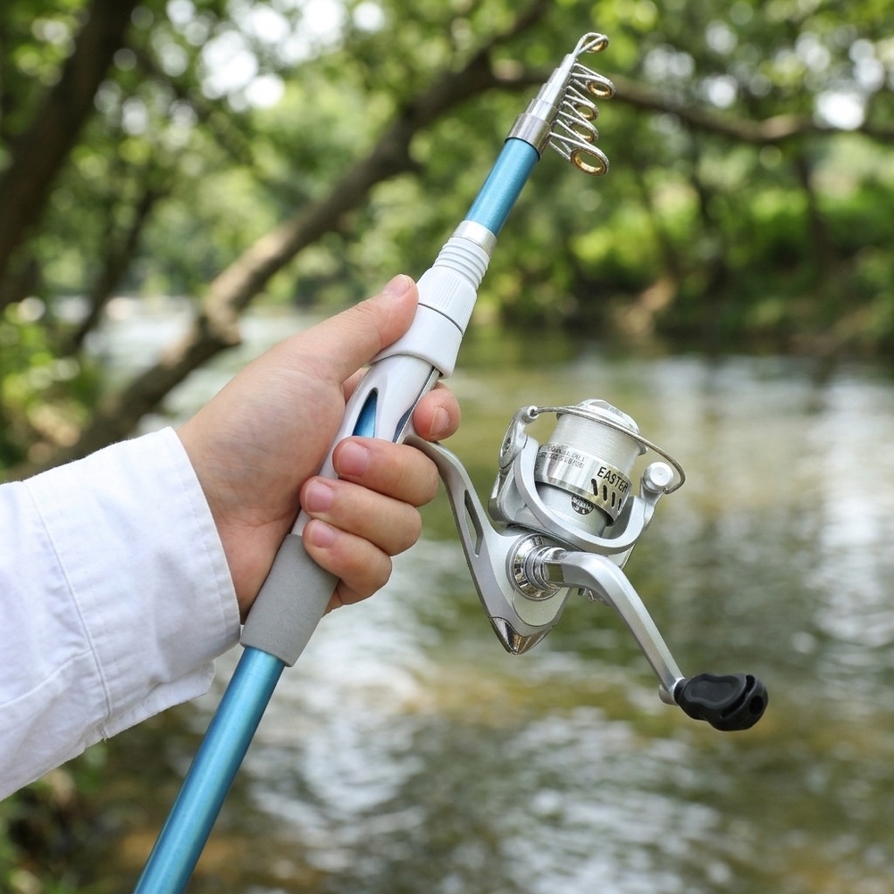 Blue White 1.8M Fishing Rod Re - đánh giá và giá Fishing Equipment For Kids
