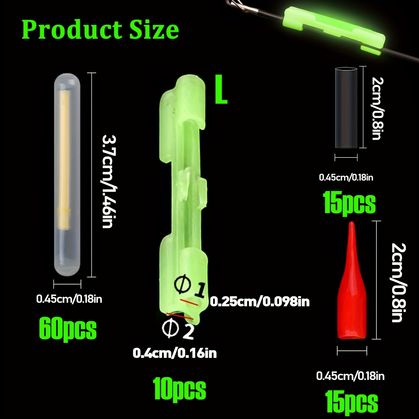 100PCS Fishing Glow Sticks Set - đánh giá và giá Night Float Fishing