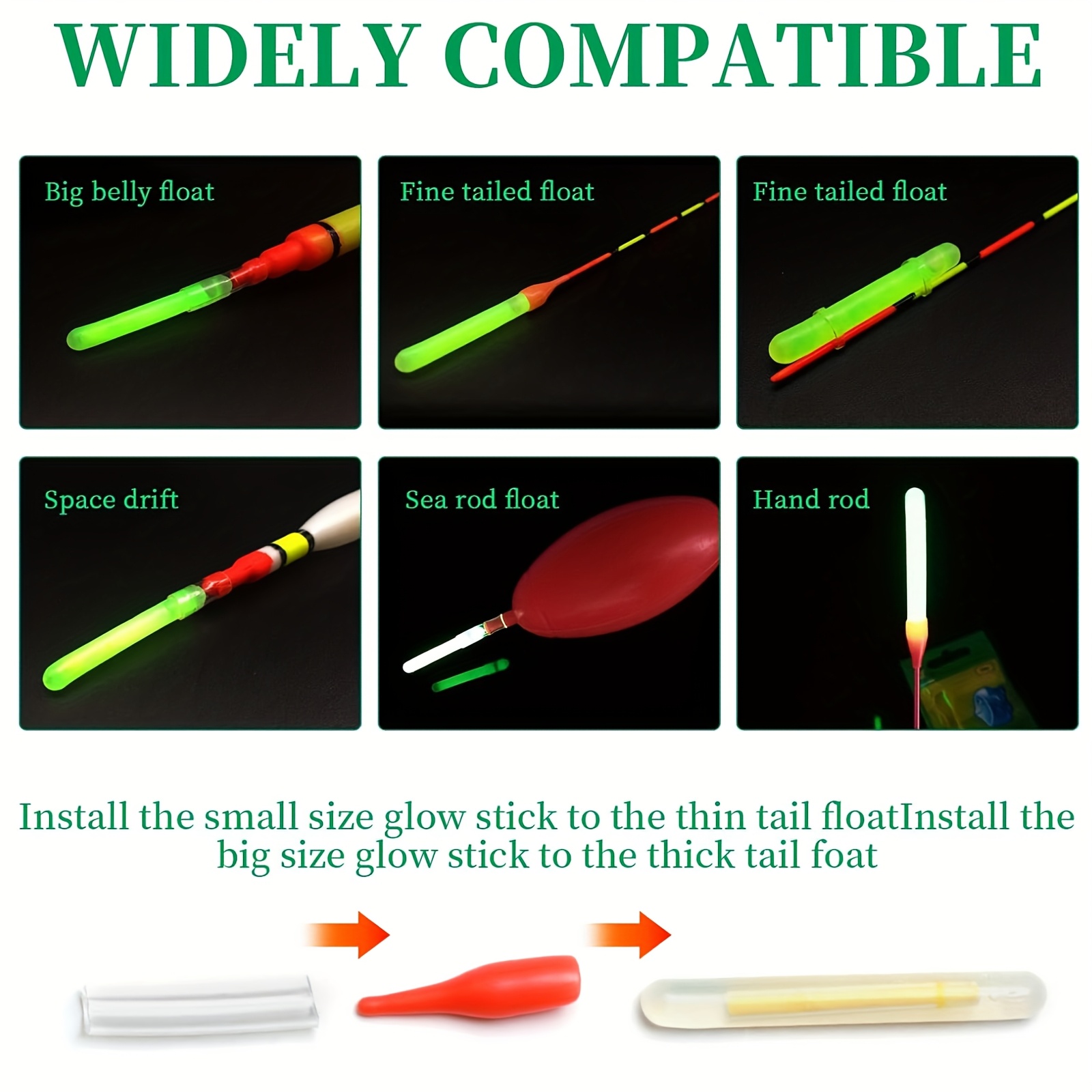 100PCS Fishing Glow Sticks Set - đánh giá và giá Night Float Fishing