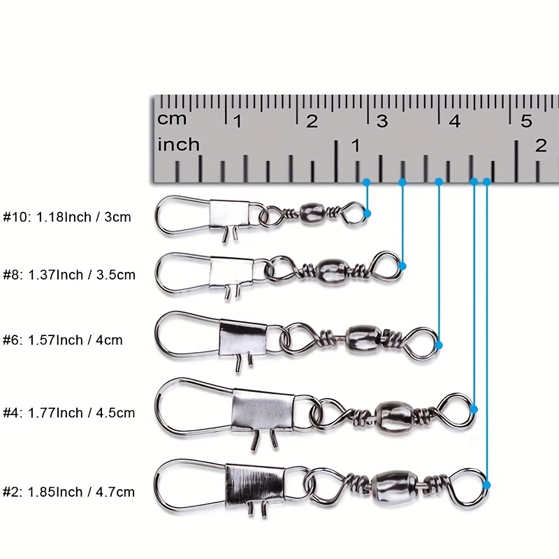 50/200pcs Barrel Snap Swivel F - đánh giá và giá Fishing Equipment Set